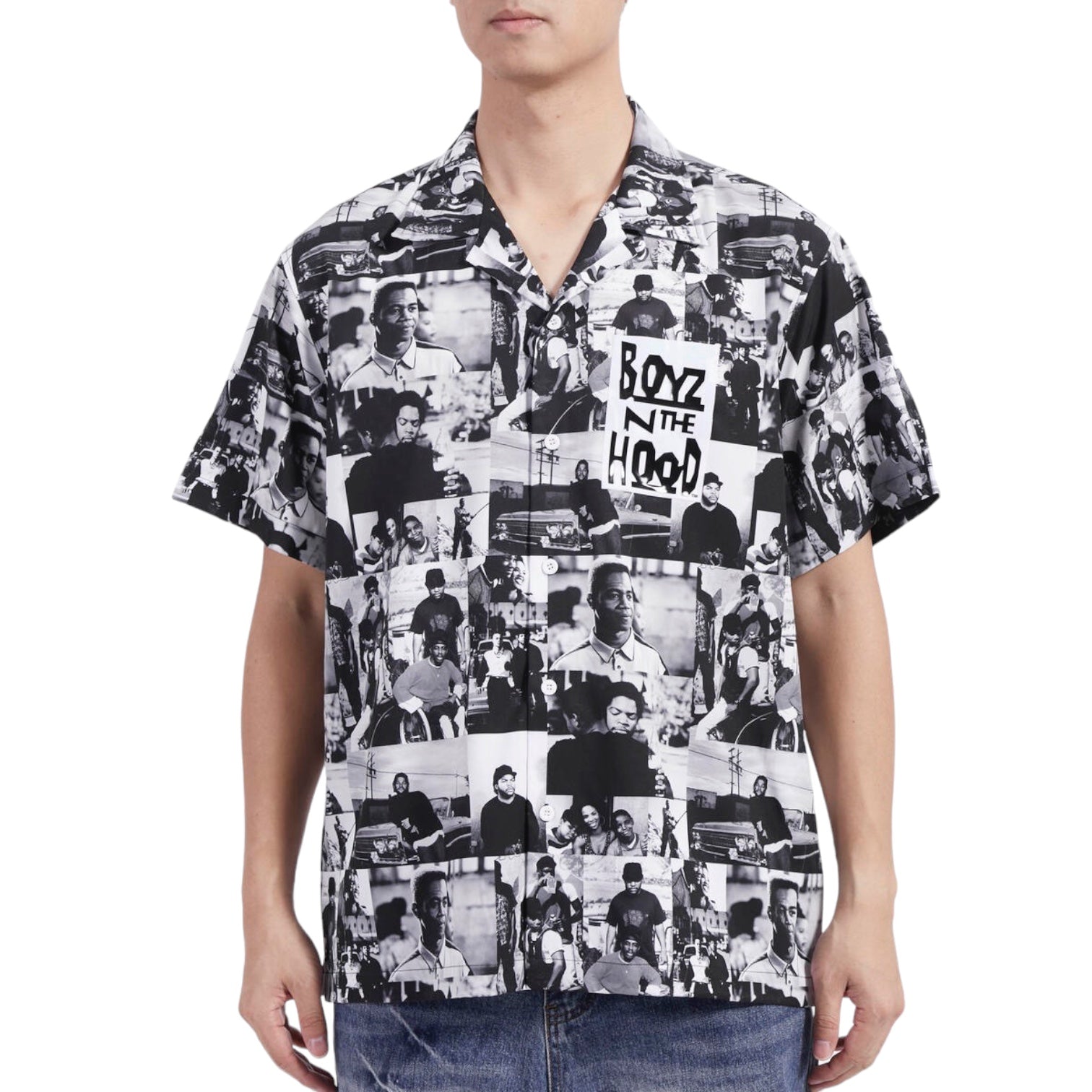 FREEZE MAX: Boyz N The Hood Collage Button Up
